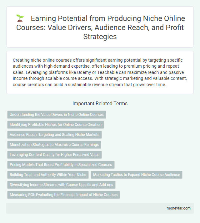Earning Potential from Producing Niche Online Courses: Value Drivers, Audience Reach, and Profit Strategies
