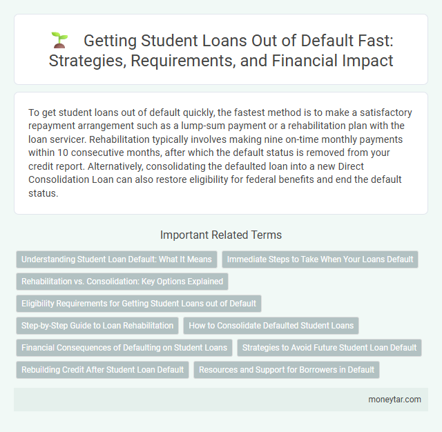 Getting Student Loans Out of Default Fast: Strategies, Requirements, and Financial Impact