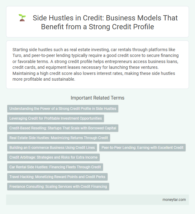 Side Hustles in Credit: Business Models That Benefit from a Strong Credit Profile