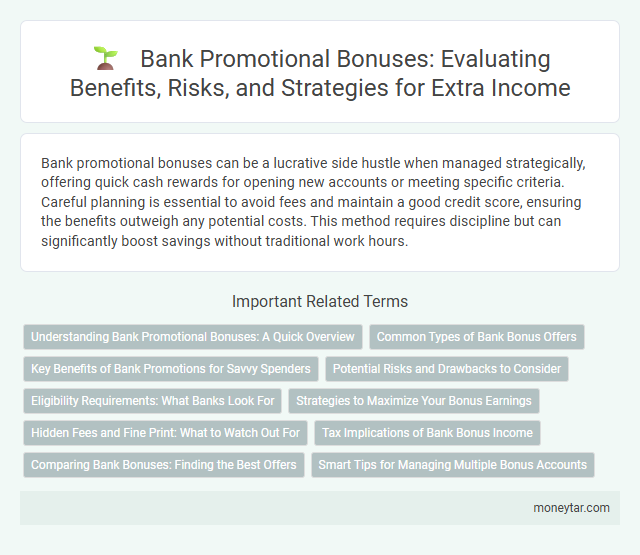 Bank Promotional Bonuses: Evaluating Benefits, Risks, and Strategies for Extra Income