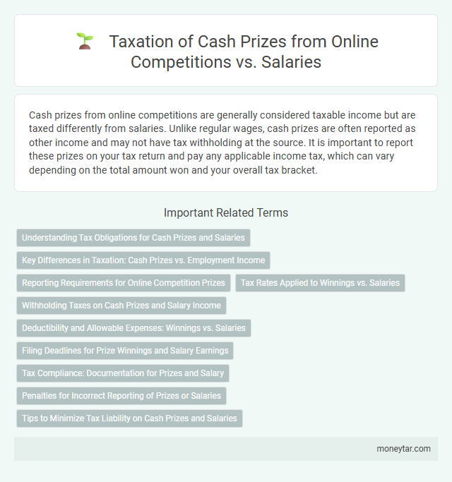 Taxation of Cash Prizes from Online Competitions vs. Salaries