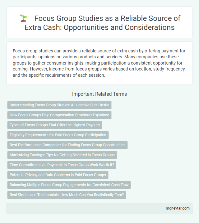 Focus Group Studies as a Reliable Source of Extra Cash: Opportunities and Considerations