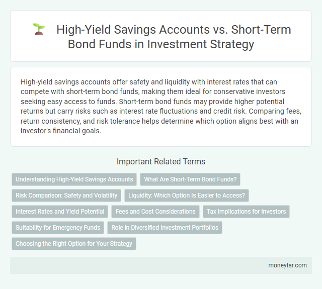 High-Yield Savings Accounts vs. Short-Term Bond Funds in Investment Strategy