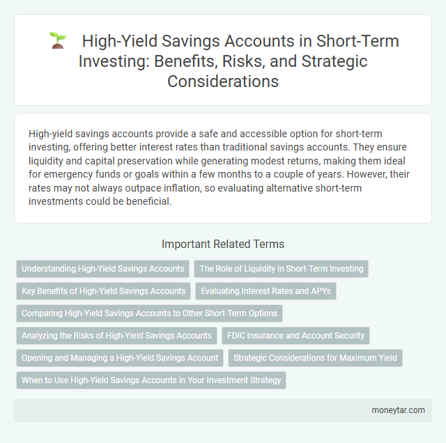 High-Yield Savings Accounts in Short-Term Investing: Benefits, Risks, and Strategic Considerations