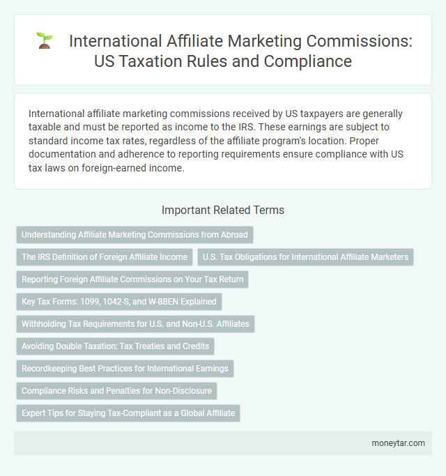 International Affiliate Marketing Commissions: US Taxation Rules and Compliance
