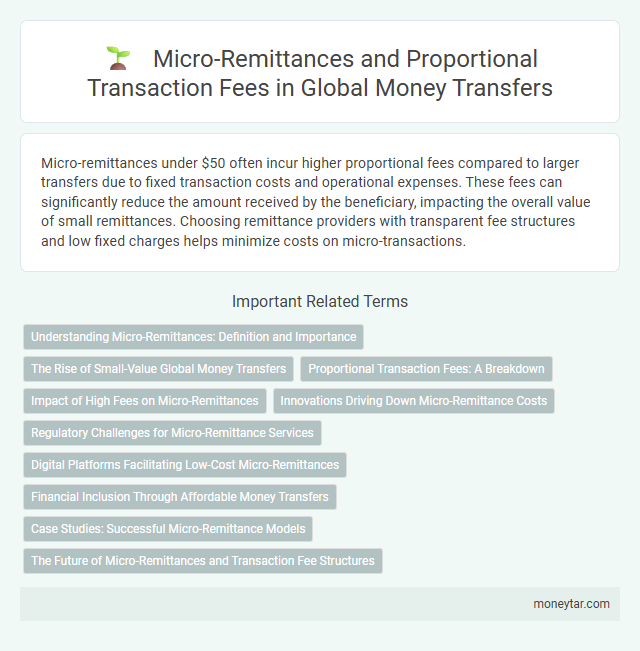 Micro-Remittances and Proportional Transaction Fees in Global Money Transfers