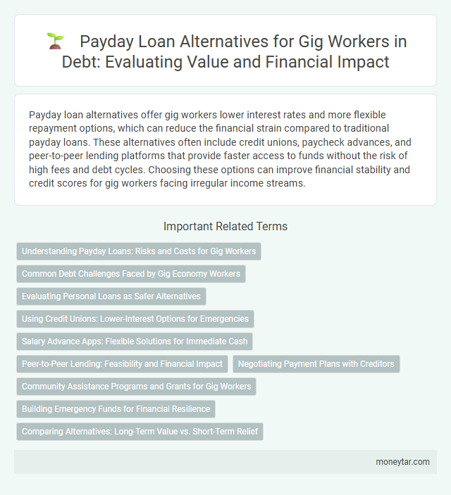 Payday Loan Alternatives for Gig Workers in Debt: Evaluating Value and Financial Impact