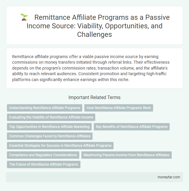 Remittance Affiliate Programs as a Passive Income Source: Viability, Opportunities, and Challenges