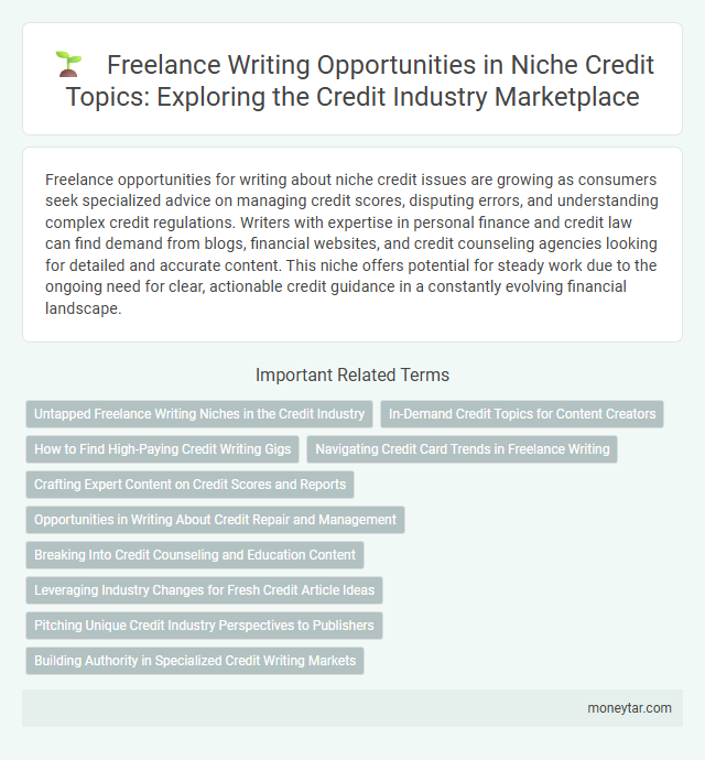 Freelance Writing Opportunities in Niche Credit Topics: Exploring the Credit Industry Marketplace