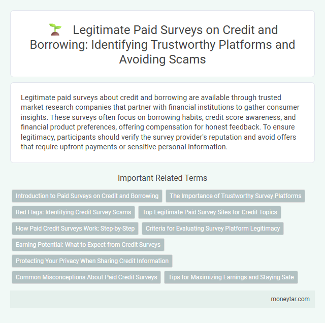 Legitimate Paid Surveys on Credit and Borrowing: Identifying Trustworthy Platforms and Avoiding Scams