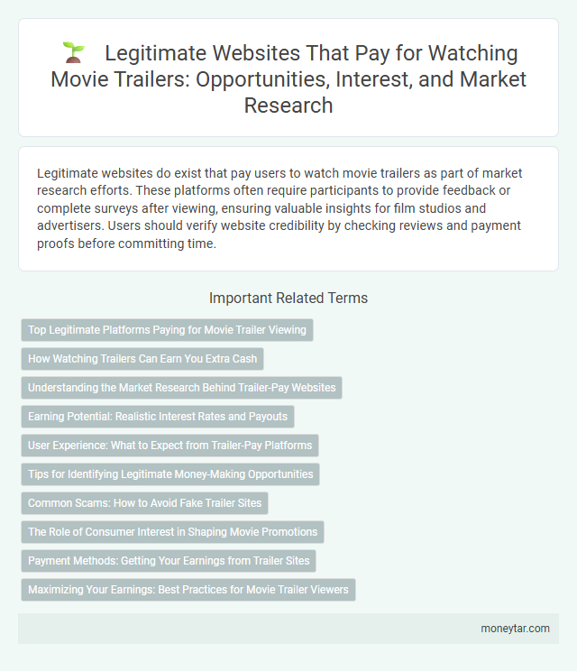 Legitimate Websites That Pay for Watching Movie Trailers: Opportunities, Interest, and Market Research