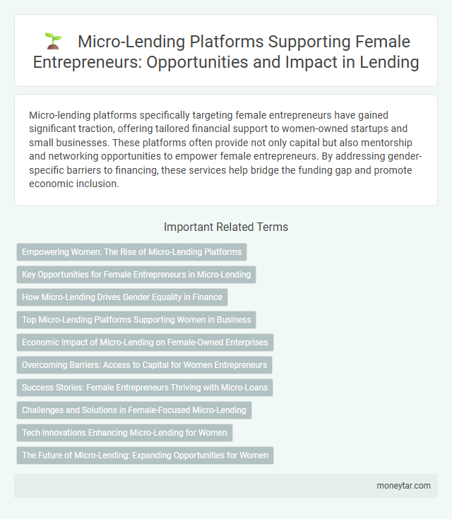 Micro-Lending Platforms Supporting Female Entrepreneurs: Opportunities and Impact in Lending