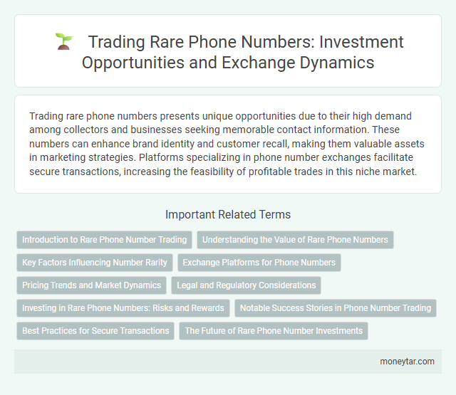 Trading Rare Phone Numbers: Investment Opportunities and Exchange Dynamics
