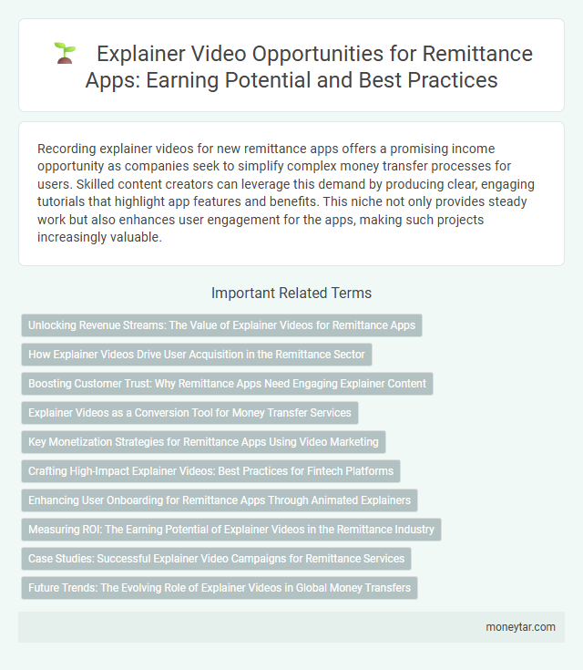 Explainer Video Opportunities for Remittance Apps: Earning Potential and Best Practices