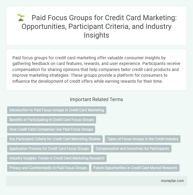 Paid Focus Groups for Credit Card Marketing: Opportunities, Participant Criteria, and Industry Insights