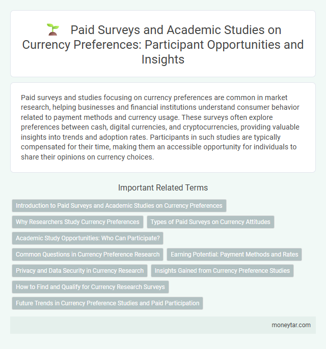 Paid Surveys and Academic Studies on Currency Preferences: Participant Opportunities and Insights