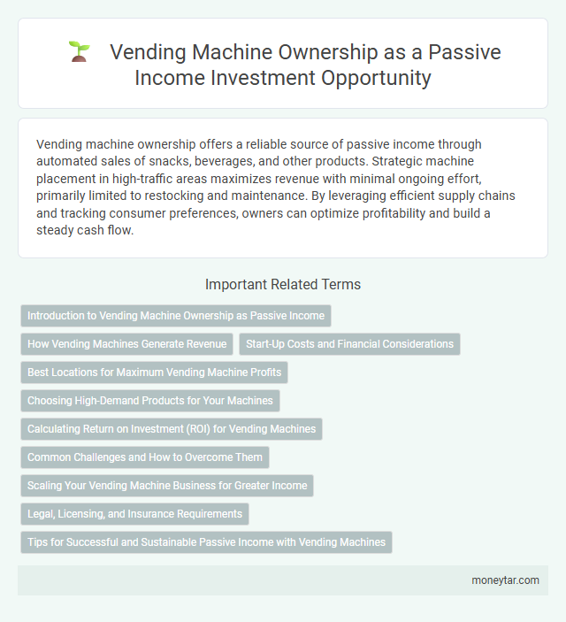 Vending Machine Ownership as a Passive Income Investment Opportunity