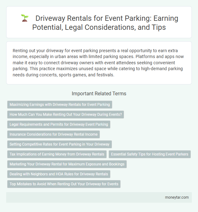 Driveway Rentals for Event Parking: Earning Potential, Legal Considerations, and Tips