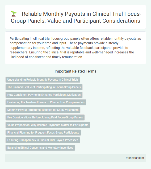 Reliable Monthly Payouts in Clinical Trial Focus-Group Panels: Value and Participant Considerations