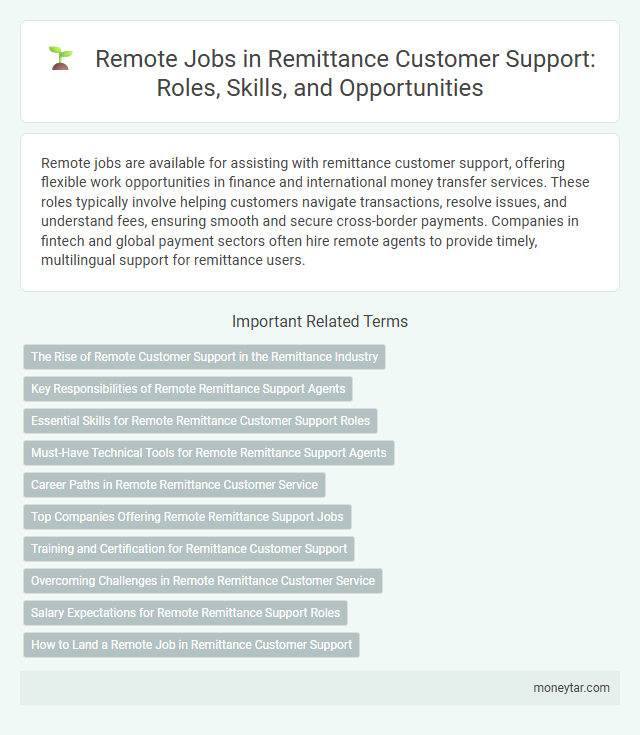 Remote Jobs in Remittance Customer Support: Roles, Skills, and Opportunities