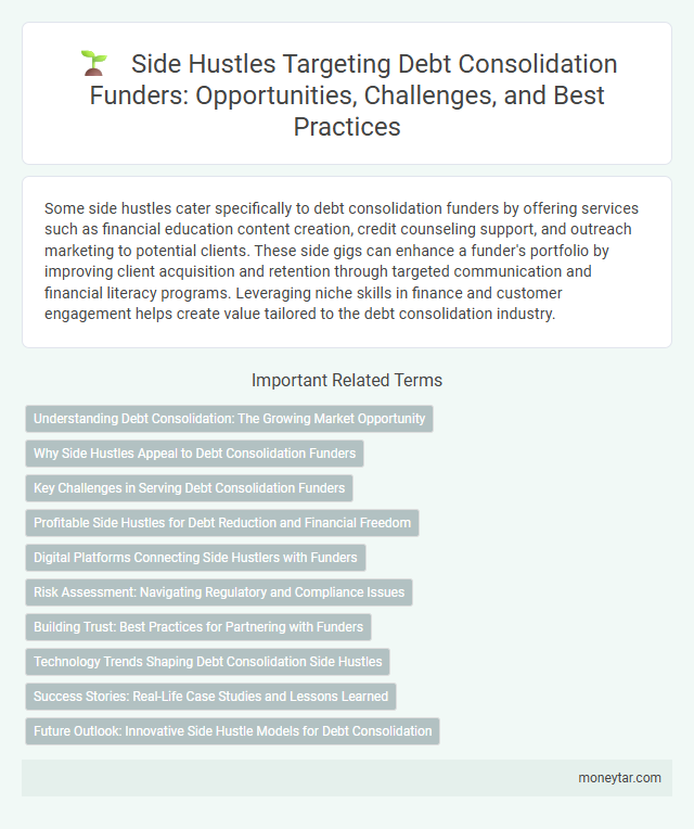 Side Hustles Targeting Debt Consolidation Funders: Opportunities, Challenges, and Best Practices