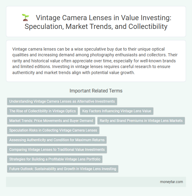 Vintage Camera Lenses in Value Investing: Speculation, Market Trends, and Collectibility