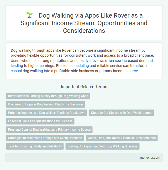 Dog Walking via Apps Like Rover as a Significant Income Stream: Opportunities and Considerations