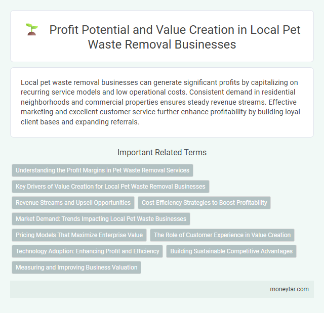 Profit Potential and Value Creation in Local Pet Waste Removal Businesses