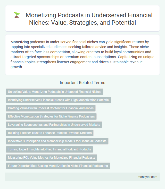 Monetizing Podcasts in Underserved Financial Niches: Value, Strategies, and Potential
