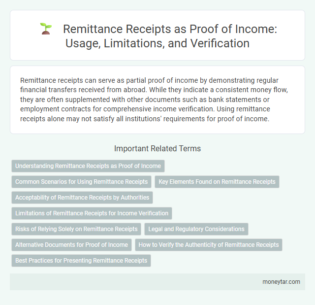 Remittance Receipts as Proof of Income: Usage, Limitations, and Verification