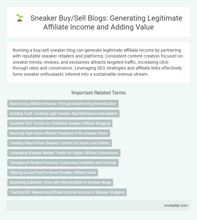 Sneaker Buy/Sell Blogs: Generating Legitimate Affiliate Income and Adding Value