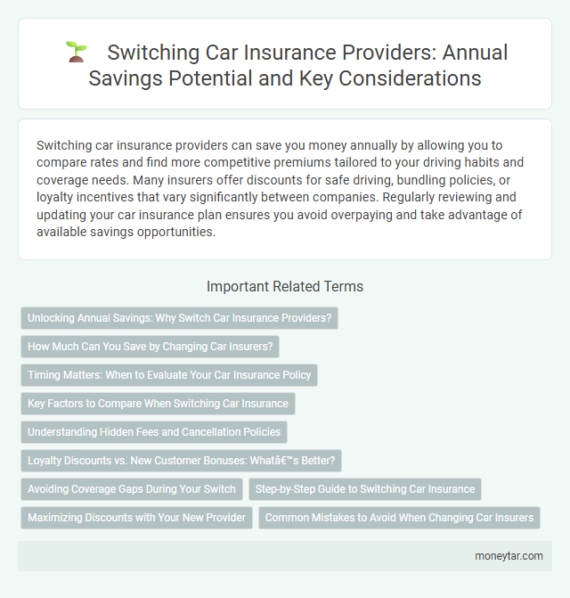 Switching Car Insurance Providers: Annual Savings Potential and Key Considerations