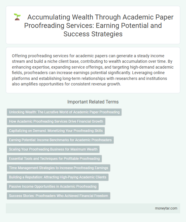Accumulating Wealth Through Academic Paper Proofreading Services: Earning Potential and Success Strategies