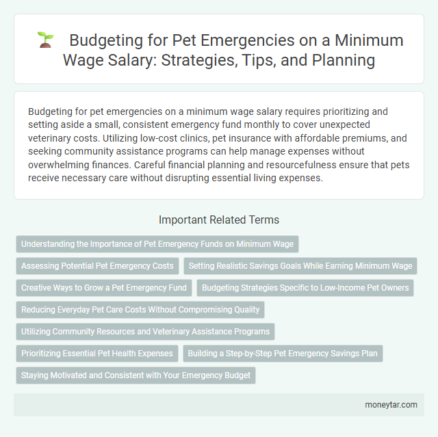 Budgeting for Pet Emergencies on a Minimum Wage Salary: Strategies, Tips, and Planning