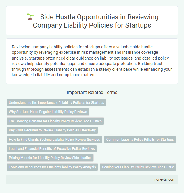 Side Hustle Opportunities in Reviewing Company Liability Policies for Startups
