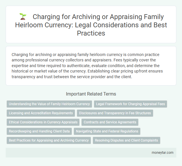 Charging for Archiving or Appraising Family Heirloom Currency: Legal Considerations and Best Practices