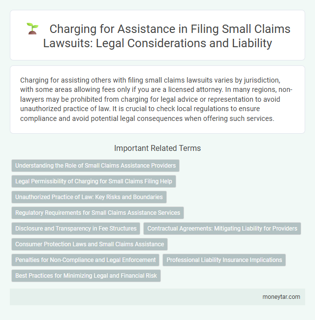 Charging for Assistance in Filing Small Claims Lawsuits: Legal Considerations and Liability