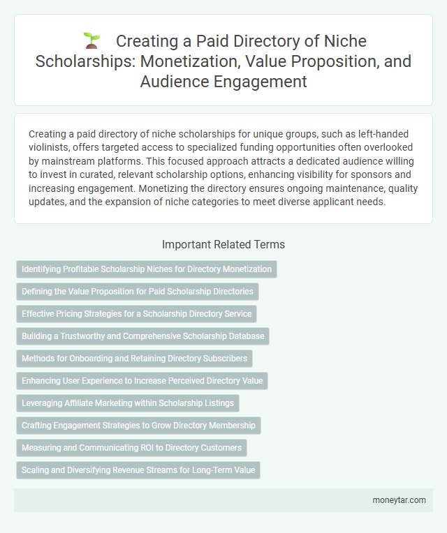 Creating a Paid Directory of Niche Scholarships: Monetization, Value Proposition, and Audience Engagement