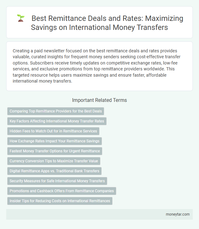 Best Remittance Deals and Rates: Maximizing Savings on International Money Transfers