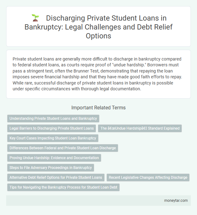 Discharging Private Student Loans in Bankruptcy: Legal Challenges and Debt Relief Options