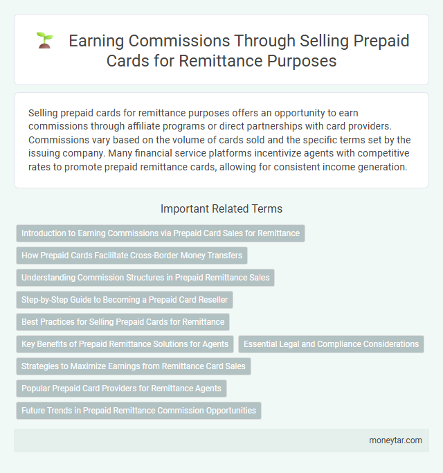 Earning Commissions Through Selling Prepaid Cards for Remittance Purposes