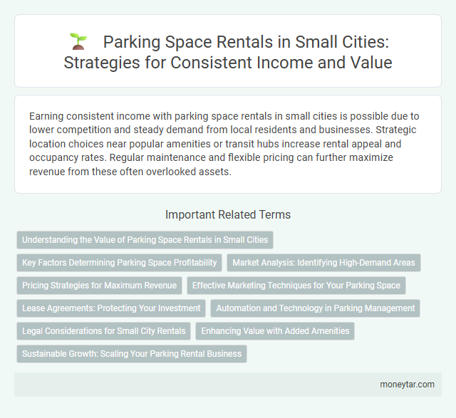 Parking Space Rentals in Small Cities: Strategies for Consistent Income and Value