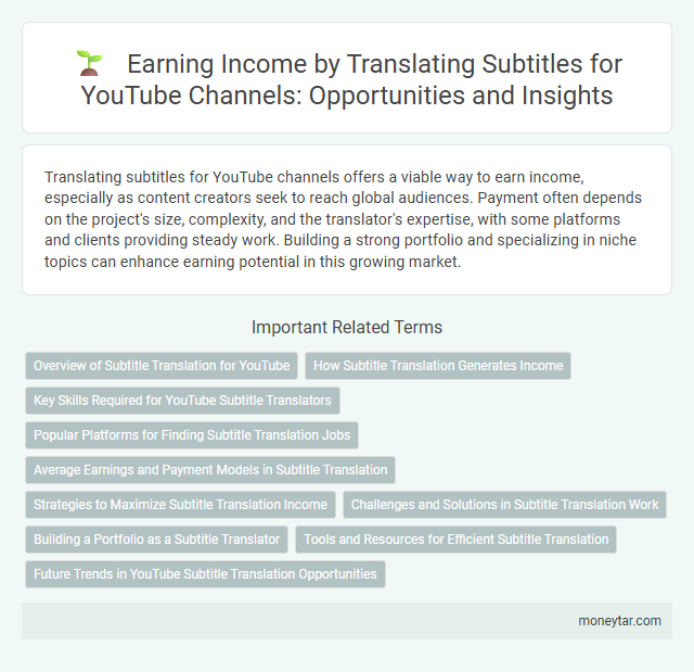 Earning Income by Translating Subtitles for YouTube Channels: Opportunities and Insights