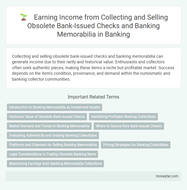 Earning Income from Collecting and Selling Obsolete Bank-Issued Checks and Banking Memorabilia in Banking