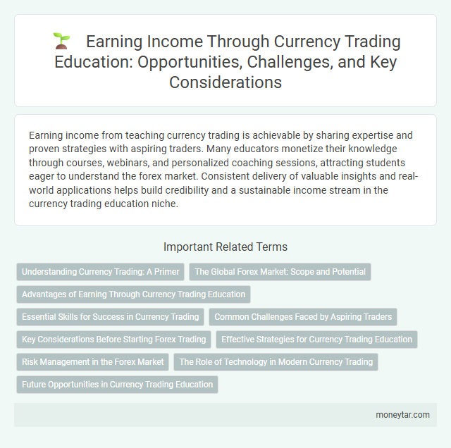 Earning Income Through Currency Trading Education: Opportunities, Challenges, and Key Considerations