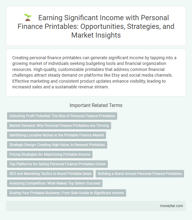 Earning Significant Income with Personal Finance Printables: Opportunities, Strategies, and Market Insights