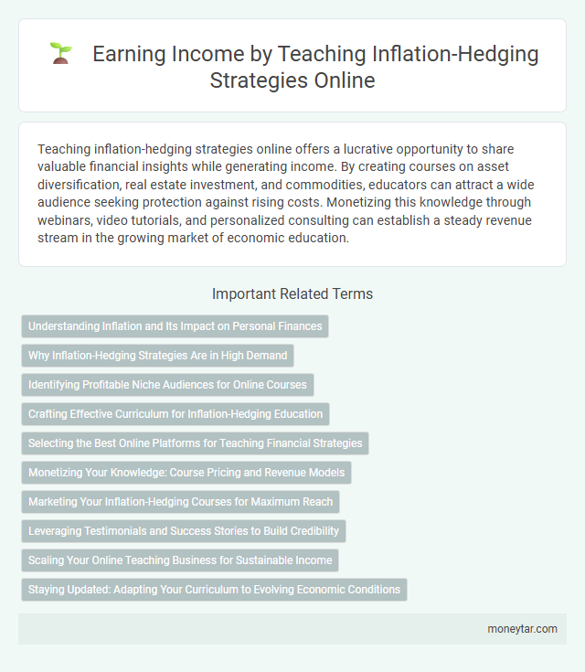 Earning Income by Teaching Inflation-Hedging Strategies Online