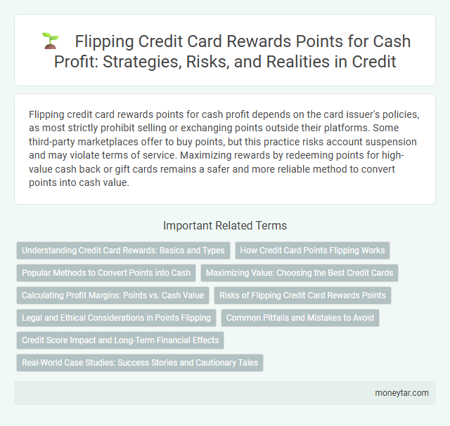 Flipping Credit Card Rewards Points for Cash Profit: Strategies, Risks, and Realities in Credit