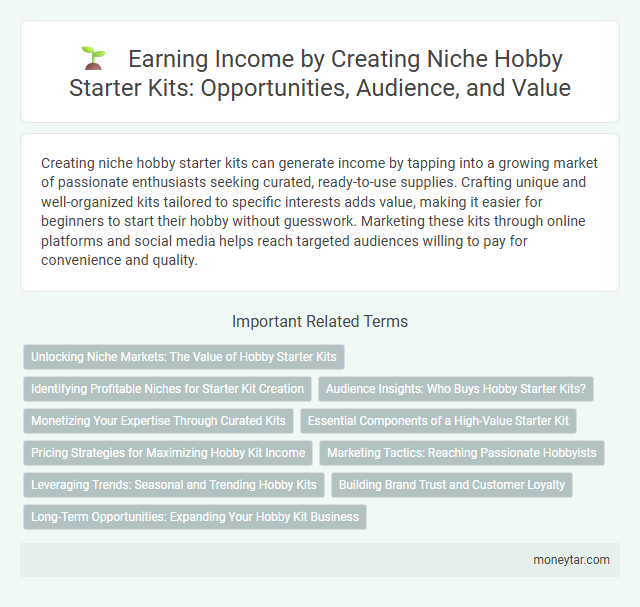 Earning Income by Creating Niche Hobby Starter Kits: Opportunities, Audience, and Value
