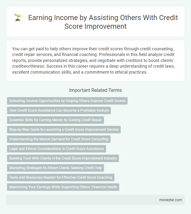 Earning Income by Assisting Others With Credit Score Improvement